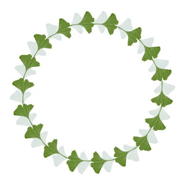 Ginko biloba Floral seamless pattern with ginkgo leaves.Vector backgraund