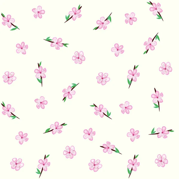 Kirschblüten Frühlingsblüher Design Für Ostern — Stockvektor