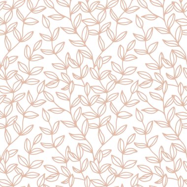 Doodle iz bırakmadan güzel çizgili yapraklar bırakıyor. Vektör arkaplanı