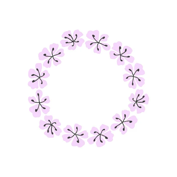 Style Caniche Cadre Monogramme Floral — Image vectorielle