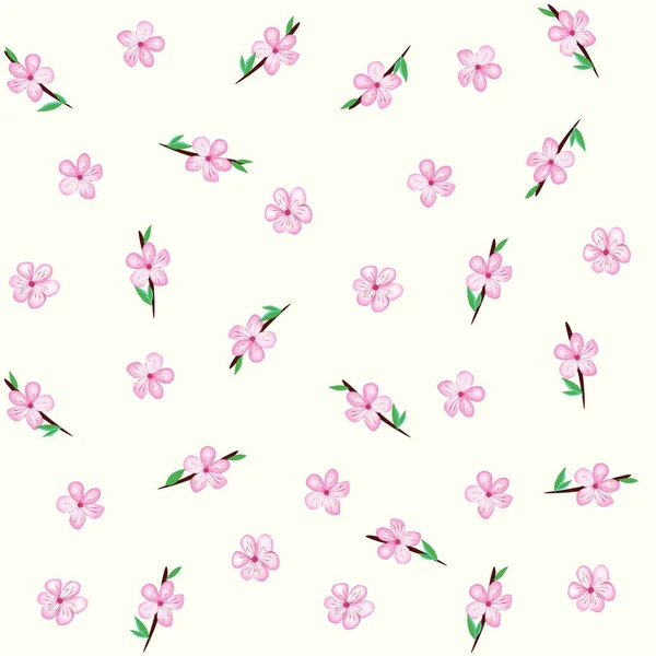 Fleur Cerisier Conception Fleur Printemps Pour Pâques — Image vectorielle