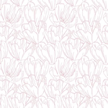 Pembe Lale çiçekleri kusursuz desen, bahar arkaplanı