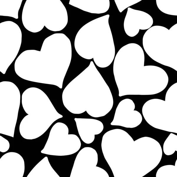 Płynny Wzór Serce Bazgroły Płynny Wzór Miłość Ilustracja Serca Ręcznie — Wektor stockowy