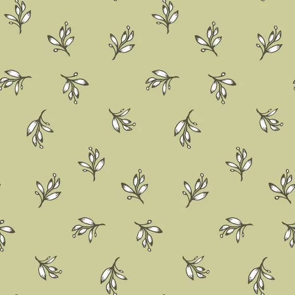 Yüzeyde ve tekstil tasarımında pürüzsüz izler bırakır. Çiçek dalı çizilmiş vektör arkaplanı