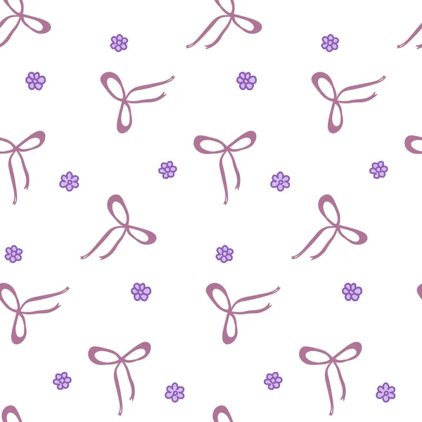 Лаванда Маленький Цветок Лук Красочный Бесшовный Узор Текстиля — стоковый вектор