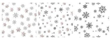 Gümüş ve parıltılı kar tanesi deseni, Noel tasarımı için tekstil veya duvar kağıtları için düzenlenmiştir..