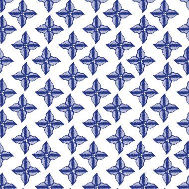 Mavi yapraklar, tekstil tasarımı, hatıra defteri, duvar kağıdı için kusursuz desen.