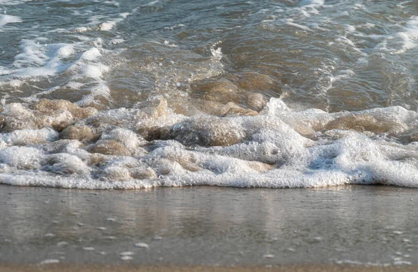 Welle Splash Meer Strand Makro Nahaufnahme — Stockfoto