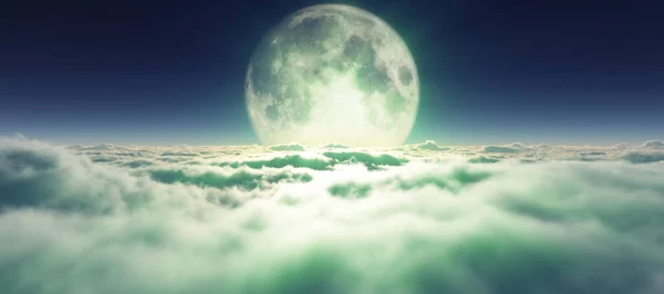 보름달 렌더링 — 스톡 사진