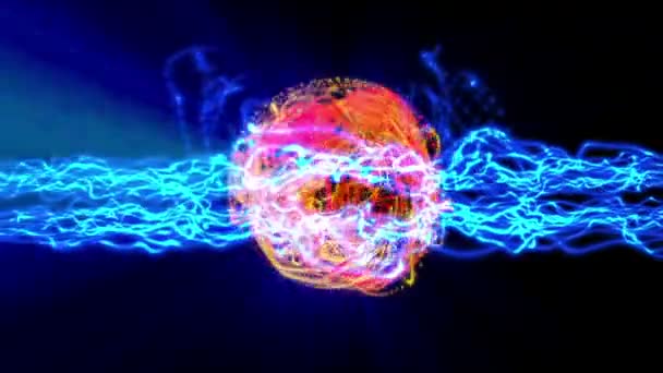 抽象的なエネルギープラズマボールの動き — ストック動画