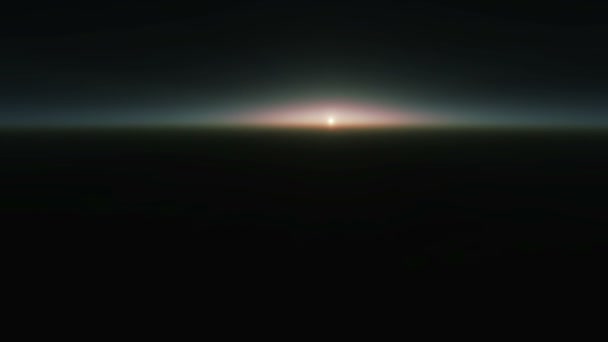 宇宙での日の出 地球の上に昇る太陽 — ストック動画