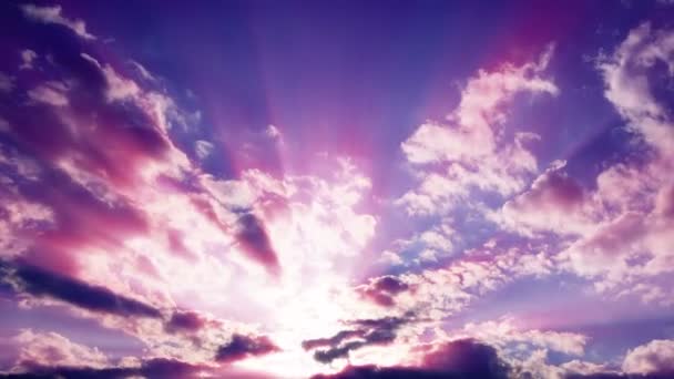 Matahari Terbenam Ray Cahaya Waktu Lapse — Stok Video