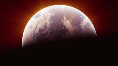 4k uzaydan gezegenin gündoğumu