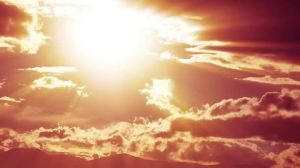 日没太陽光線の時間経過4K — ストック動画