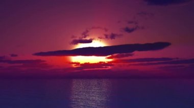 Okyanus üzerinde gün batımı 4k