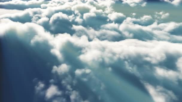 Hohe Fliege Über Wolken — Stockvideo