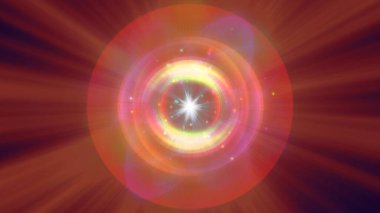 Atom ışığı ışıltısı soyut, 3 boyutlu resimleme