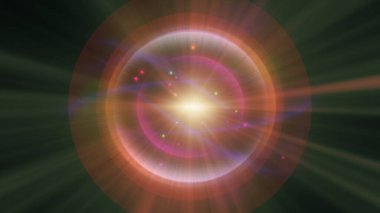 Atom ışığı ışıltısı soyut, 3 boyutlu resimleme