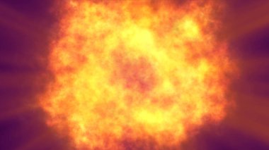 Uzayda ateş patlaması, soyut illüstrasyon