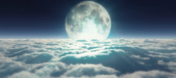 보름달 렌더링 — 스톡 사진