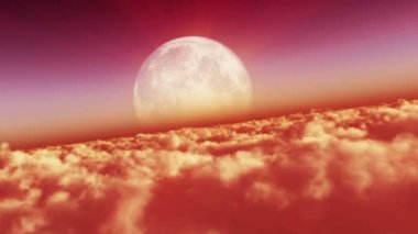 Gün içinde bulutların üzerinde uç