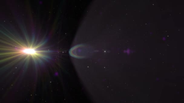 Gerak Cahaya Kosmos Ray Dalam Ruang — Stok Video