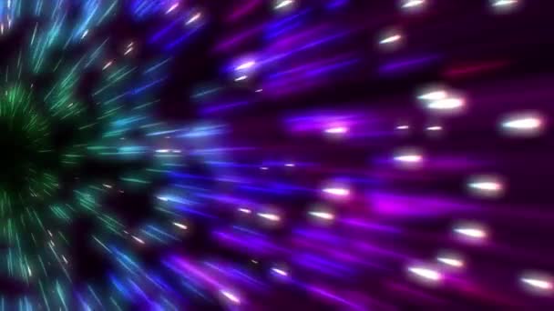 Космическая Скорость Световой Неоновый Абстрактный Цвет Движения — стоковое видео