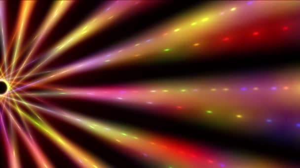 Puls Ster Kleur Straal Licht Abstracte Beweging — Stockvideo