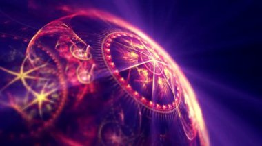 abstract planet zodiac ball motion 4k
