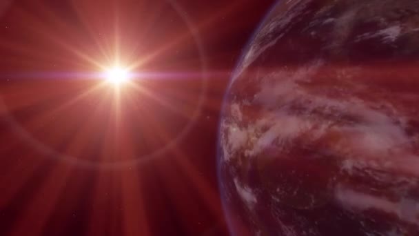 Dünya Nın Güneş Işınları — Stok video