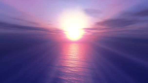 Захід Сонця Над Океаном Проміжок Часу — стокове відео