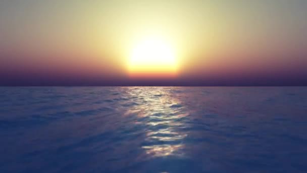Západ Slunce Nad Oceánem Čas Vypršel — Stock video