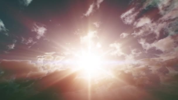 God Ray Sunbeam Light Sky Sunset — Vídeos de Stock