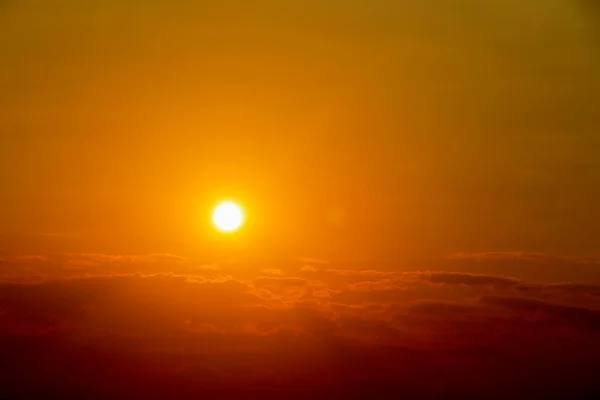 Beautiful Golden Sunset Sky Landscape Natural Background — Stock Photo, Image