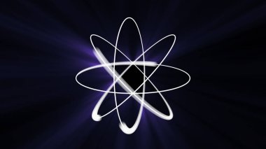 atom soyut ışık modeli, 3d illüstrasyon oluşturucu