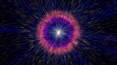 Pulsar star light in space, illustration abstract clipart
