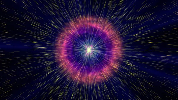 Свет Звезды Пульсара Космосе Иллюстрация Стоковая Картинка