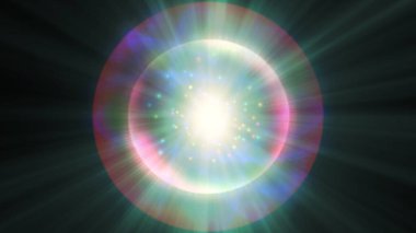 Atom ışığı ışıltısı soyut, 3 boyutlu resimleme