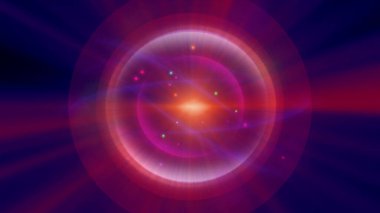 Atom ışığı ışıltısı soyut, 3 boyutlu resimleme