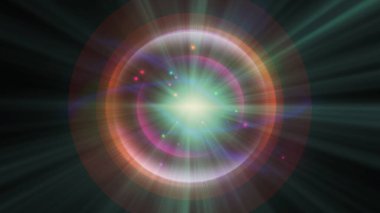 Atom ışığı ışıltısı soyut, 3 boyutlu resimleme