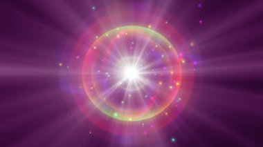 Atom ışığı ışıltısı soyut, 3 boyutlu resimleme