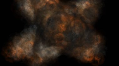 Uzayda ateş patlaması, soyut illüstrasyon