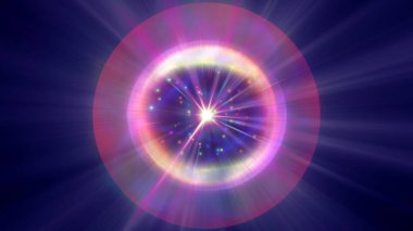 Atom ışığı ışıltısı soyut, 3 boyutlu resimleme