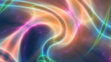 background neon line wave 3d rendering illustration