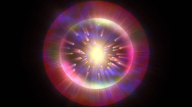 Atom ışığı ışıltısı soyut, 3 boyutlu resimleme
