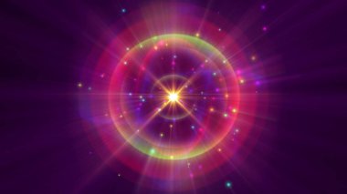 Atom ışığı ışıltısı soyut, 3 boyutlu resimleme