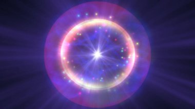 Atom ışığı ışıltısı soyut, 3 boyutlu resimleme