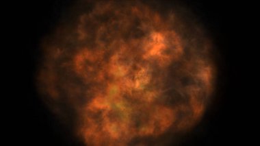 Uzayda ateş patlaması, soyut illüstrasyon