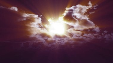 Gece vakti dolunay gökyüzü bulutu, 3 boyutlu resimleme