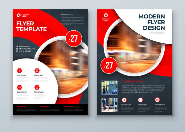 Brochure Template Layout Design Corporate Business Cover for Annual Report Catalog Magazine Flyer Mockup Creative Modern Bright Concept Circle Round Shape.